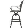 Christopher Knight Home Alfresco Outdoor Bronze Finished Cast Aluminum Barstools, 2-Pcs Set, Bronze