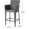 Christopher Knight Home Anaya Barstool, Grey