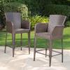 Christopher Knight Home Anaya Wicker Bar Stool, 45″, Multibrown