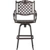 Christopher Knight Home Avon Outdoor Cast Aluminum Bar stool, Shiny Copper