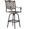 Christopher Knight Home Avon Outdoor Cast Aluminum Bar stool, Shiny Copper