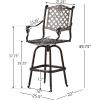 Christopher Knight Home Avon Outdoor Cast Aluminum Bar stool, Shiny Copper