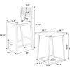 Christopher Knight Home Barron 5-Piece Acacia Wood Patio Bar Set, Patio Bar Table and Stools Set, Soft Seat Cushions, Rattan/Wicker Dining Set for Garden, Backyard, Poolside, Balcony,Teak + Dark Gray(Teak + Beige N)