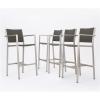 Christopher Knight Home Cape Coral Outdoor Wicker Bar Stools, 4-Pcs Set, Grey