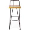 Christopher Knight Home Leonardo Outdoor Industrial Acacia Wood Barstools with Finished Iron Frame, 4-Pcs Set, Teak Finish / Rustic Metal