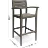 Christopher Knight Home Lera Outdoor Rustic Acacia Wood Barstool (Set of 2), Gray Finish