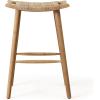 Christopher Knight Home Magwen Outdoor Acacia Wood Barstool with Wicker (Set of 4), Light Brown and Light Multi-Brown