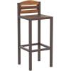 Christopher Knight Home Milos Acacia Barstools, 2-Pcs Set, Dark Brown / Rustic Metal