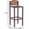 Christopher Knight Home Milos Acacia Barstools, 2-Pcs Set, Dark Brown / Rustic Metal