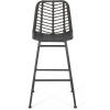 Christopher Knight Home Outdoor Wicker Barstools (Set of 2), Gray and Black
