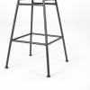 Christopher Knight Home Outdoor Wicker Barstools (Set of 2), Gray and Black