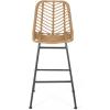Christopher Knight Home Sawtelle Outdoor Wicker Barstools (Set of 4), Light Brown and Black