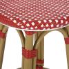 Christopher Knight Home Starla Outdoor 29.5 Inch Barstools – Aluminum and Wicker – Red/White/Bamboo Finish (Set of 4)