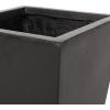 Christopher Knight Home Vernon, Black Outdoor Modern Large and Small Cast Stone Planter Set(Black)