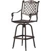 Christopher Knight Home Avon Outdoor Cast Aluminum Bar stool, Shiny Copper