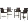 Christopher Knight Home Delfina Barstool Set, 4-Pcs Set, Multibrown