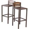 Christopher Knight Home Milos Acacia Barstools, 2-Pcs Set, Dark Brown / Rustic Metal
