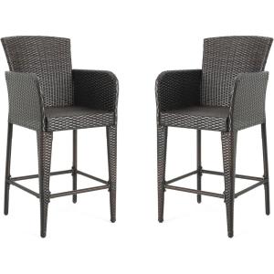 Christopher Knight Home Anaya Wicker Bar Stool, 45″, Multibrown
