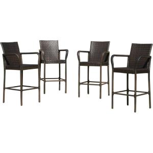 Christopher Knight Home Delfina Barstool Set, 4-Pcs Set, Multibrown