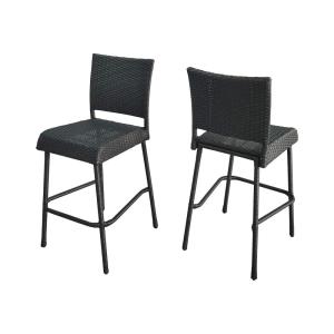 Christopher Knight Home Jiro Outdoor Wicker Barstool, Gray