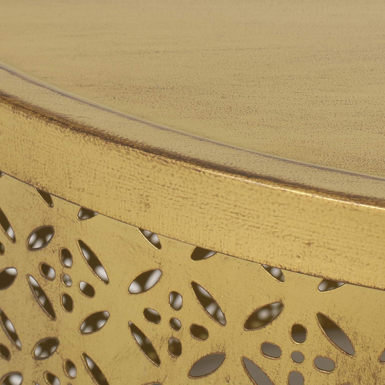 image:imageChristopher Knight Home Noxon Coffee Table Gold Brush Brown 255 in x 255 in x 175 in