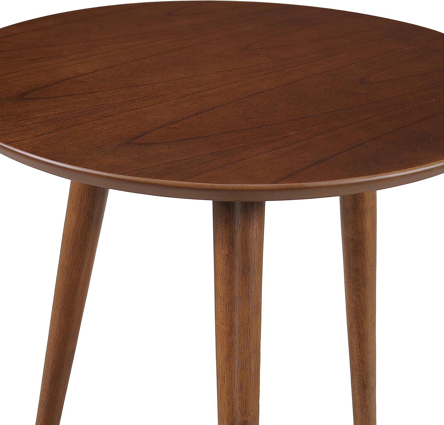 image:imageEvangeline Finished Wood End Table wFaux Wood Overlay Natural WalnutNatural Walnut