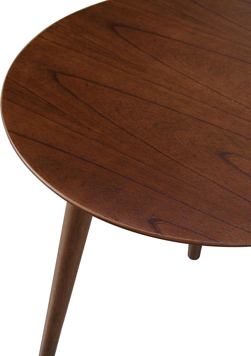 image:imageEvangeline Finished Wood End Table wFaux Wood Overlay Natural WalnutNatural Walnut