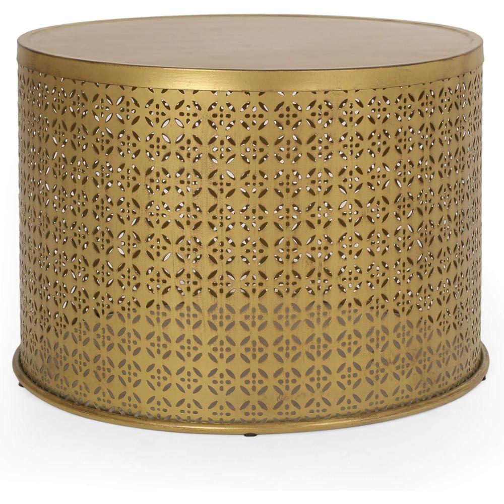 image:imageChristopher Knight Home Noxon Coffee Table Gold Brush Brown  255 in x 255 in x 175 in