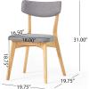 Christopher Knight Home Carmody Wood and Fabric 7 Piece Dining Set, Natural Oak, Dark Gray