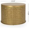 Christopher Knight Home Noxon Coffee Table, Gold Brush Brown , 25.5 in x 25.5 in x 17.5 in