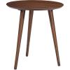 Evangeline Finished Wood End Table w/Faux Wood Overlay (Natural Walnut)(Natural Walnut)
