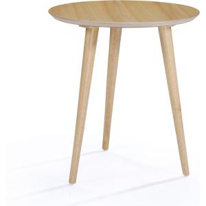 Evangeline Finished Wood End Table w/Faux Wood Overlay (Natural Walnut)(Natural Oak)