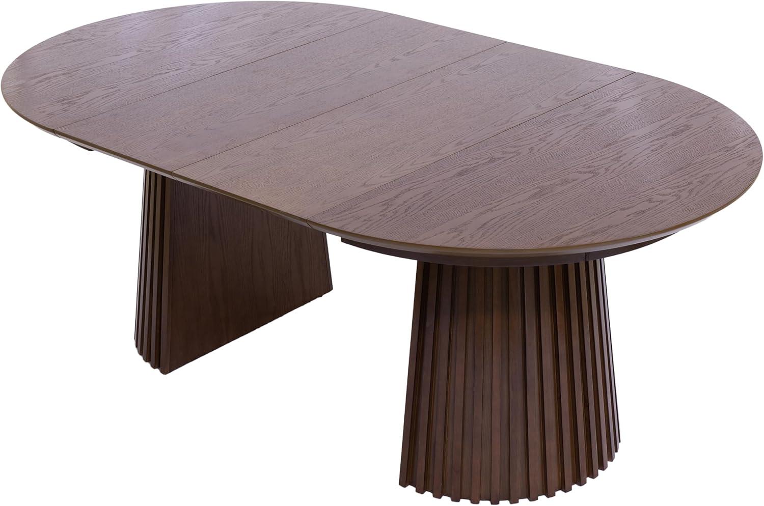 image:imageChristopher Knight Home Bami 4778 Extendable Dining Room Table for 48 People Oval Wooden Expandable Kitchen Table with Pedestal Base Vintage Dinner Table for Dining RoomKitchen BrownBrown