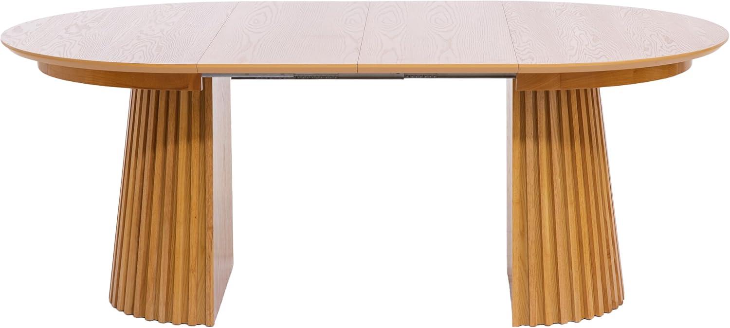 image:imageChristopher Knight Home Bami 4778 Extendable Dining Room Table for 48 People Oval Wooden Expandable Kitchen Table with Pedestal Base Vintage Dinner Table for Dining RoomKitchen BrownNatural
