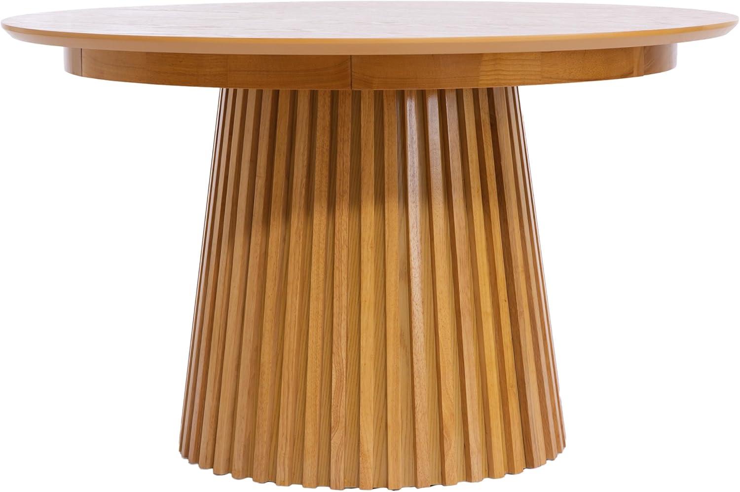 image:imageChristopher Knight Home Bami 4778 Extendable Dining Room Table for 48 People Oval Wooden Expandable Kitchen Table with Pedestal Base Vintage Dinner Table for Dining RoomKitchen BrownNatural