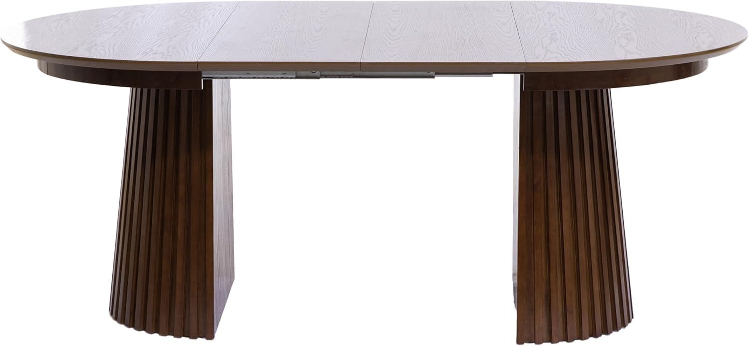 image:imageChristopher Knight Home Bami 4778 Extendable Dining Room Table for 48 People Oval Wooden Expandable Kitchen Table with Pedestal Base Vintage Dinner Table for Dining RoomKitchen BrownBrown