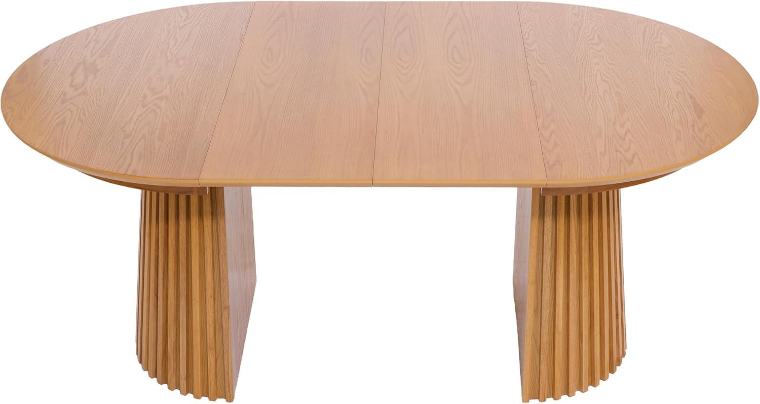 image:imageChristopher Knight Home Bami 4778 Extendable Dining Room Table for 48 People Oval Wooden Expandable Kitchen Table with Pedestal Base Vintage Dinner Table for Dining RoomKitchen BrownNatural