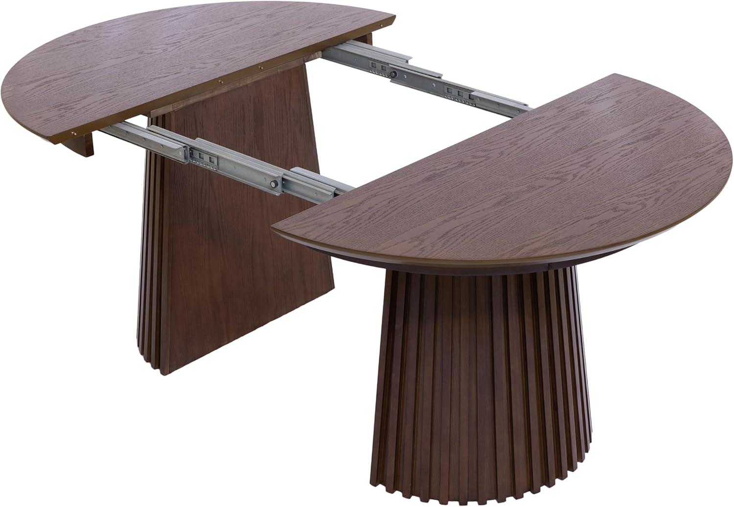 image:imageChristopher Knight Home Bami 4778 Extendable Dining Room Table for 48 People Oval Wooden Expandable Kitchen Table with Pedestal Base Vintage Dinner Table for Dining RoomKitchen BrownBrown