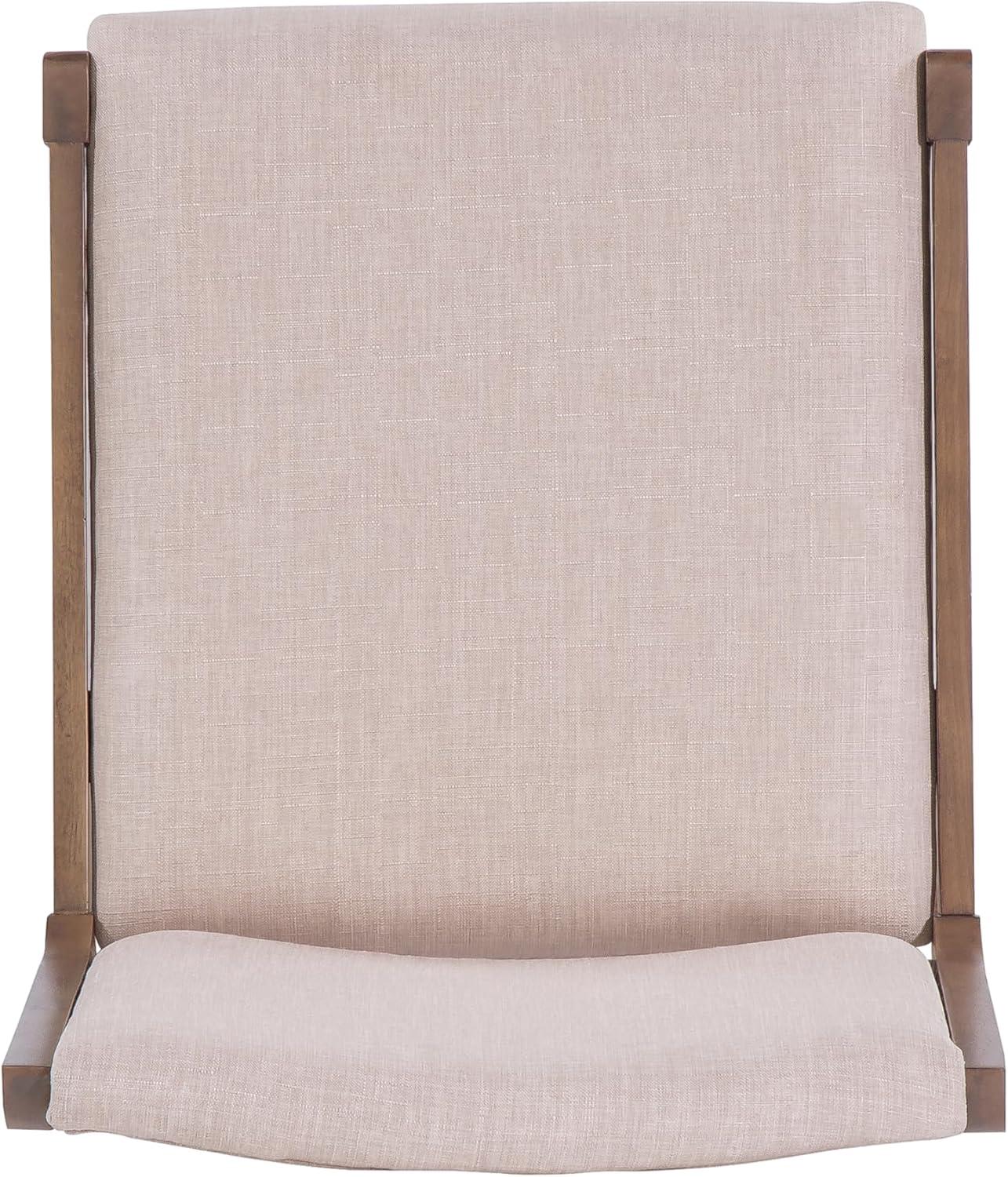 image:imageChristopher Knight Home Dash Rubber Wood Dining Chairs Set of 4 Modern Upholstered Dining Chairs Armless Kitchen Chairs Dining Room Living Room Accent Chair for Extra Seat Light NaturalBeigeWalnutbeige