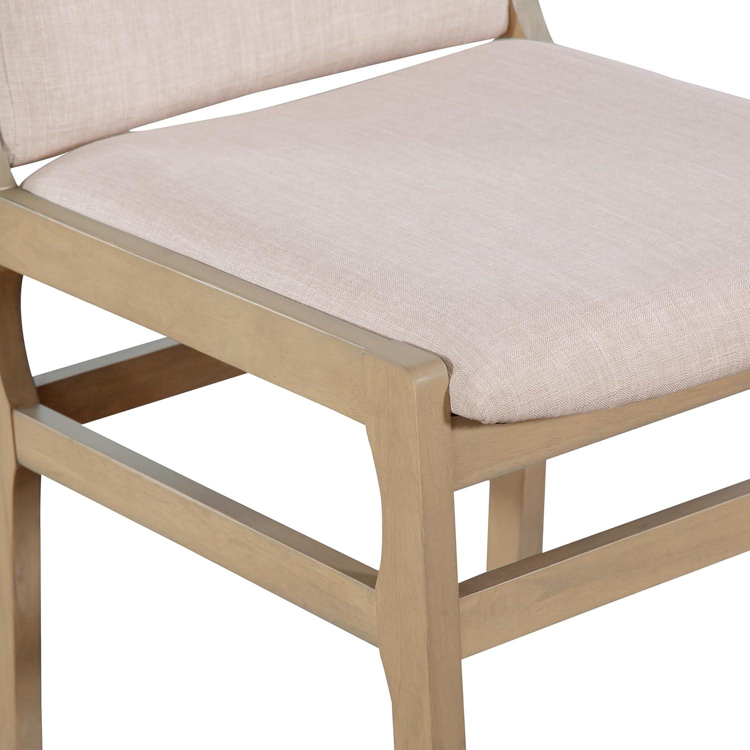 image:imageChristopher Knight Home Dash Rubber Wood Dining Chairs Set of 4 Modern Upholstered Dining Chairs Armless Kitchen Chairs Dining Room Living Room Accent Chair for Extra Seat Light NaturalBeigeLight Naturalbeige