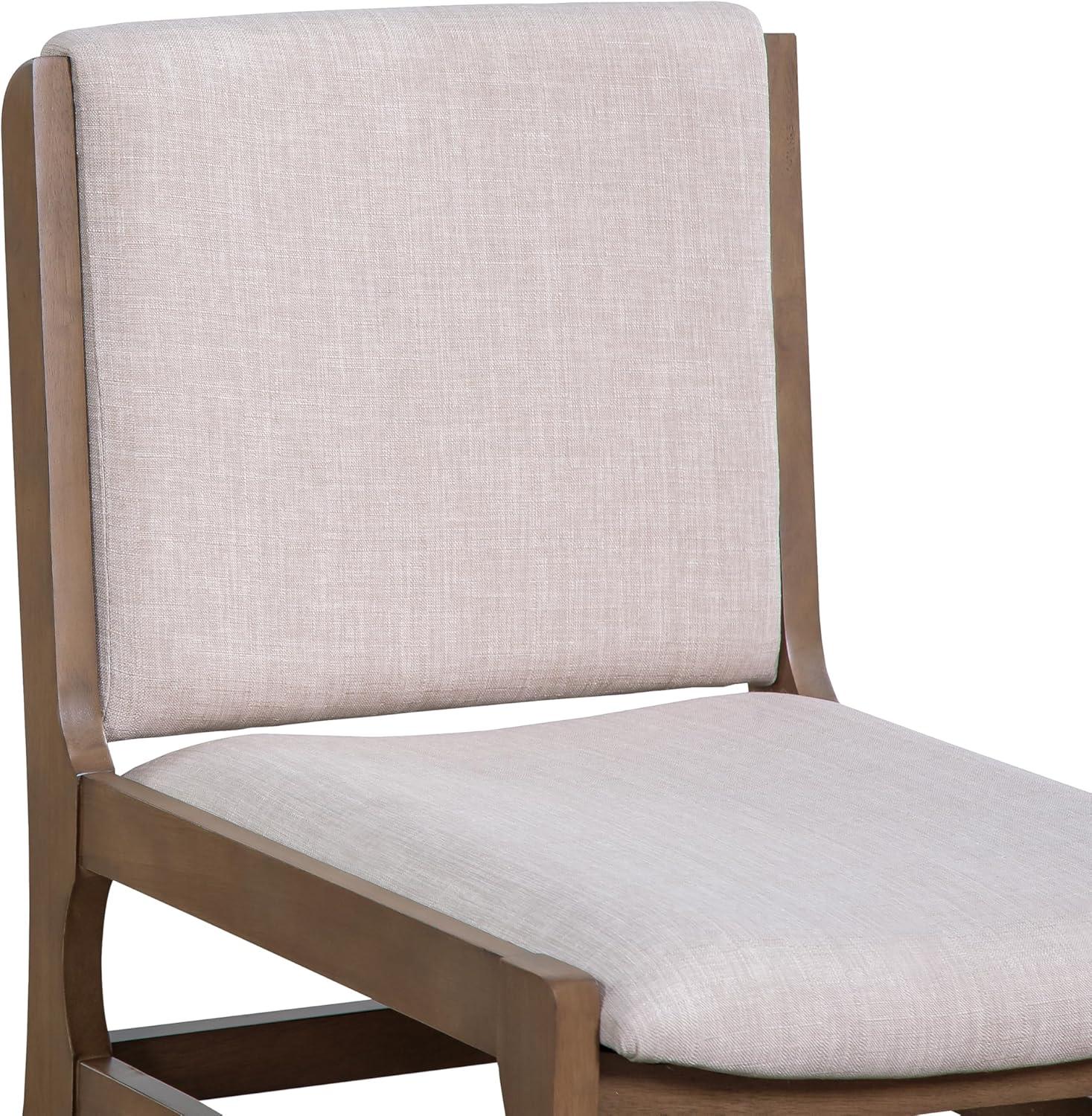 image:imageChristopher Knight Home Dash Rubber Wood Dining Chairs Set of 4 Modern Upholstered Dining Chairs Armless Kitchen Chairs Dining Room Living Room Accent Chair for Extra Seat Light NaturalBeigeWalnutbeige