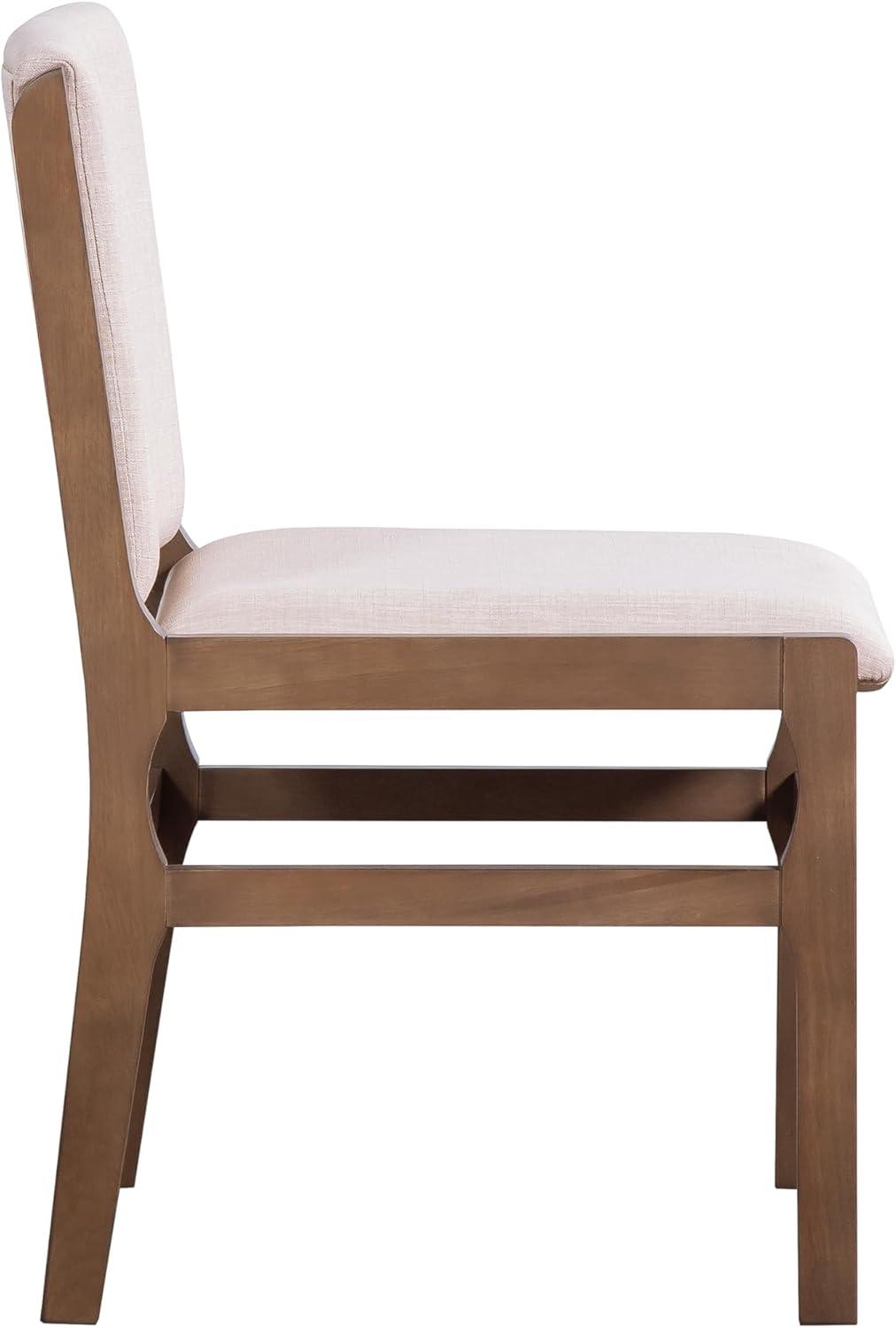 image:imageChristopher Knight Home Dash Rubber Wood Dining Chairs Set of 4 Modern Upholstered Dining Chairs Armless Kitchen Chairs Dining Room Living Room Accent Chair for Extra Seat Light NaturalBeigeWalnutbeige