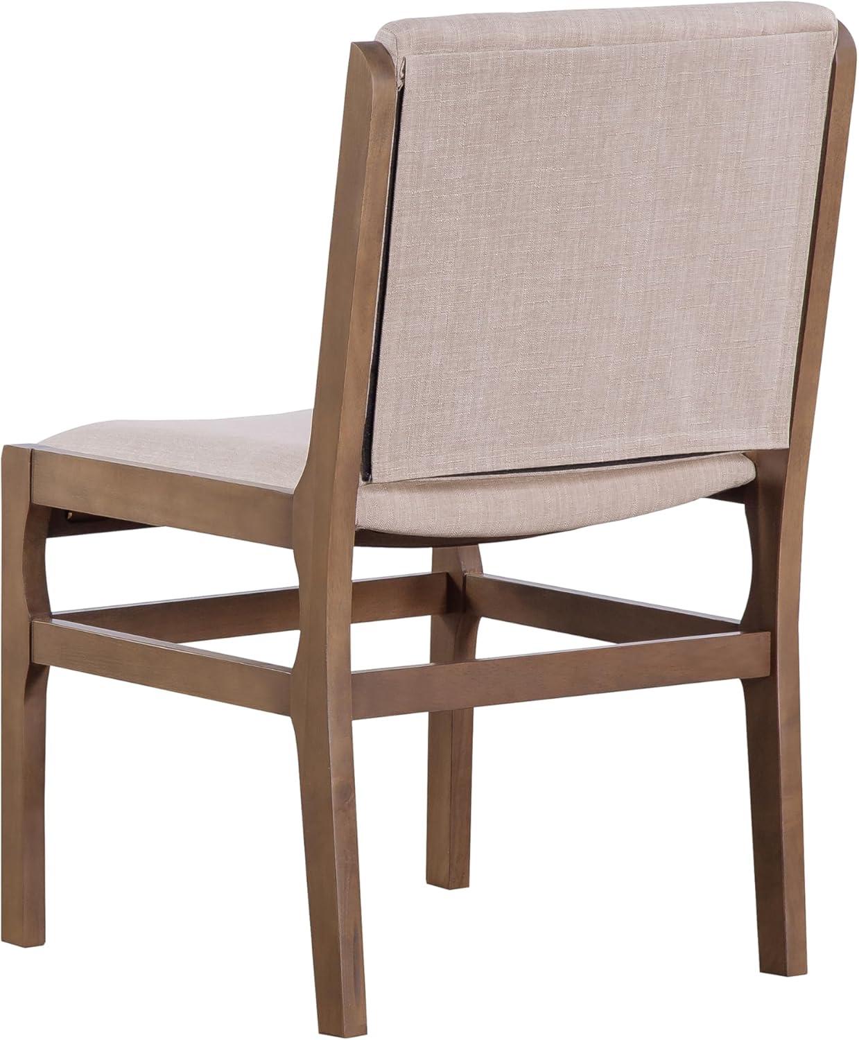 image:imageChristopher Knight Home Dash Rubber Wood Dining Chairs Set of 4 Modern Upholstered Dining Chairs Armless Kitchen Chairs Dining Room Living Room Accent Chair for Extra Seat Light NaturalBeigeWalnutbeige