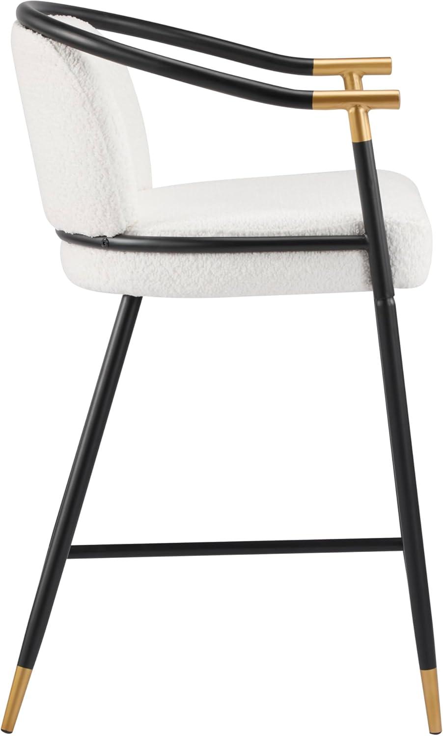 image:imageChristopher Knight Home Elle 5 Piece Bar Table And Chairs Set For 4 Modern Counter Height Table And Chairs Set For KitchenDining Room Boucle Upholstered Counter Stools with Metal Frame BlackBeigeBlackbeige