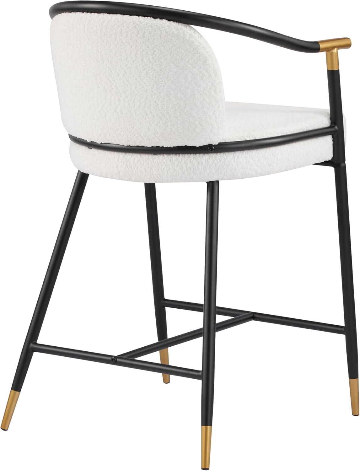 image:imageChristopher Knight Home Elle 5 Piece Bar Table And Chairs Set For 4 Modern Counter Height Table And Chairs Set For KitchenDining Room Boucle Upholstered Counter Stools with Metal Frame BlackBeigeBlackbeige