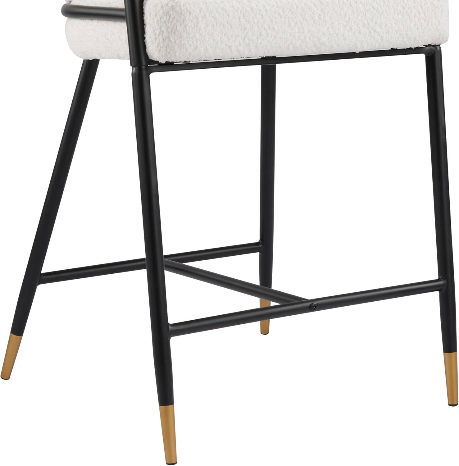 image:imageChristopher Knight Home Elle 5 Piece Bar Table And Chairs Set For 4 Modern Counter Height Table And Chairs Set For KitchenDining Room Boucle Upholstered Counter Stools with Metal Frame BlackBeigeBlackbeige