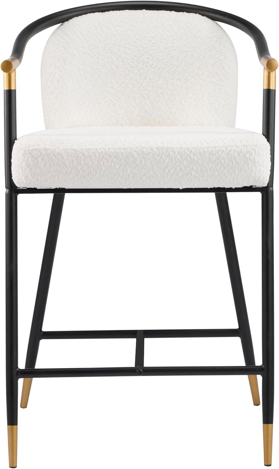 image:imageChristopher Knight Home Elle 5 Piece Bar Table And Chairs Set For 4 Modern Counter Height Table And Chairs Set For KitchenDining Room Boucle Upholstered Counter Stools with Metal Frame BlackBeigeBlackbeige
