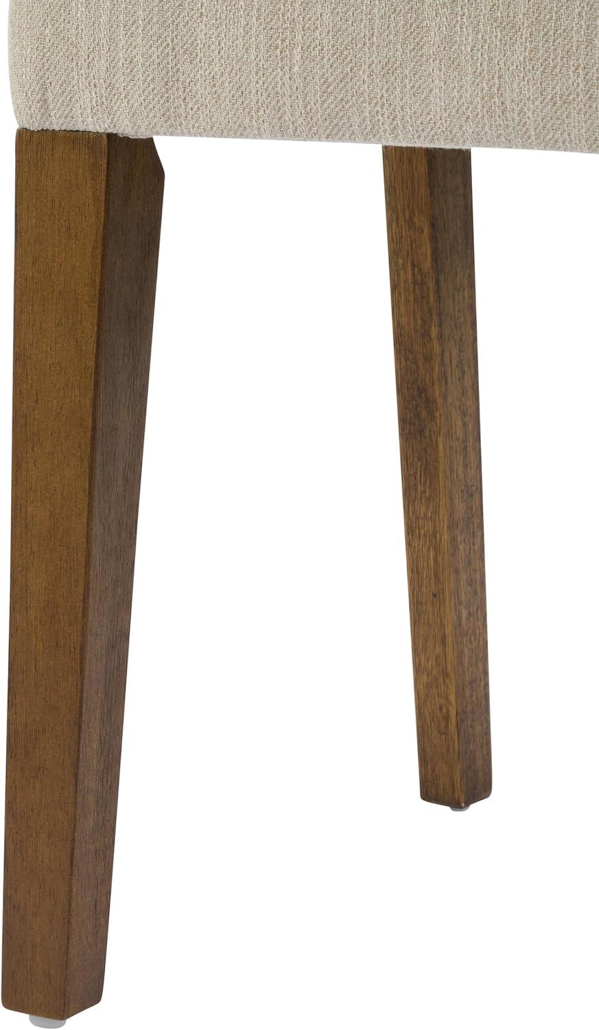 image:imageChristopher Knight Home Hanie Modern Upholstered Dining Chair Set of 2 Curved Backrest Kitchen Side Chair Wooden Armless Dining Room Chair Extra Seat for Living Room WalnutBeigeWalnutbeige