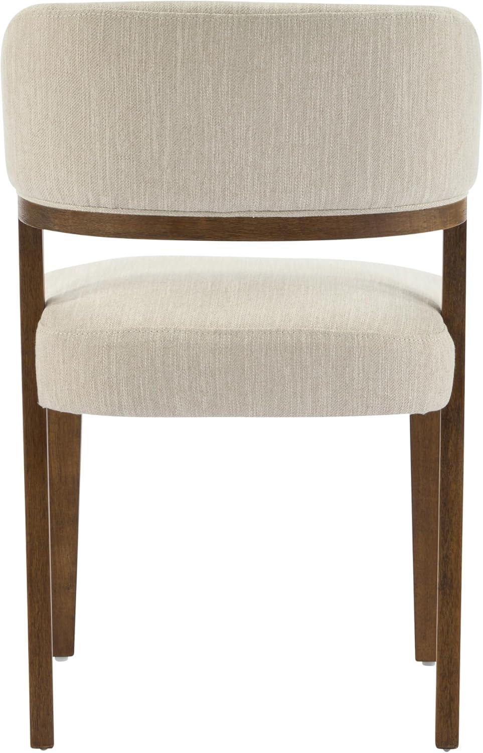 image:imageChristopher Knight Home Hanie Modern Upholstered Dining Chair Set of 2 Curved Backrest Kitchen Side Chair Wooden Armless Dining Room Chair Extra Seat for Living Room WalnutBeigeWalnutbeige