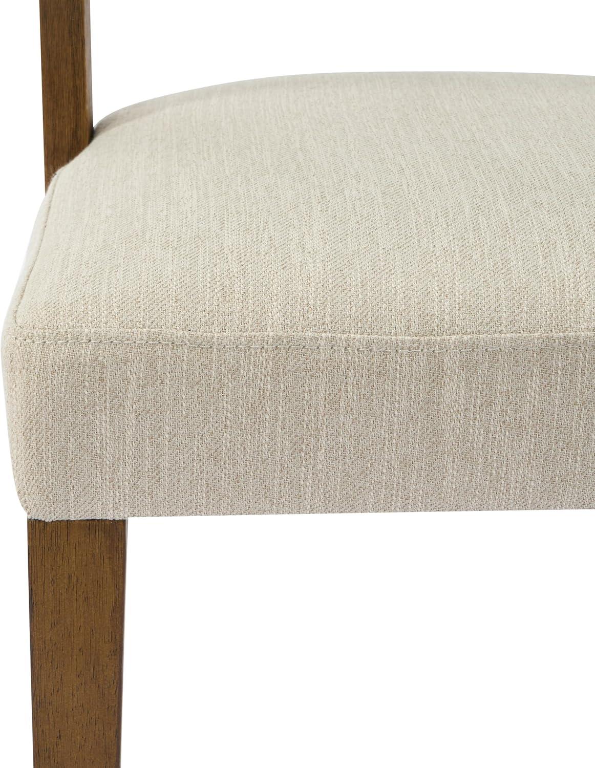 image:imageChristopher Knight Home Hanie Modern Upholstered Dining Chair Set of 2 Curved Backrest Kitchen Side Chair Wooden Armless Dining Room Chair Extra Seat for Living Room WalnutBeigeWalnutbeige